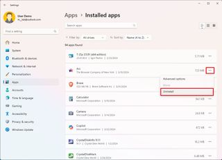 Windows 11 uninstall apps