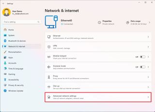 Advanced network settings