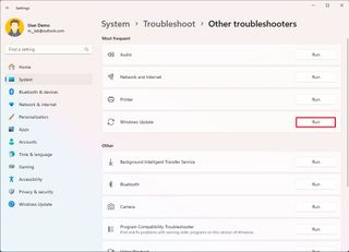 Windows Update troubleshooter